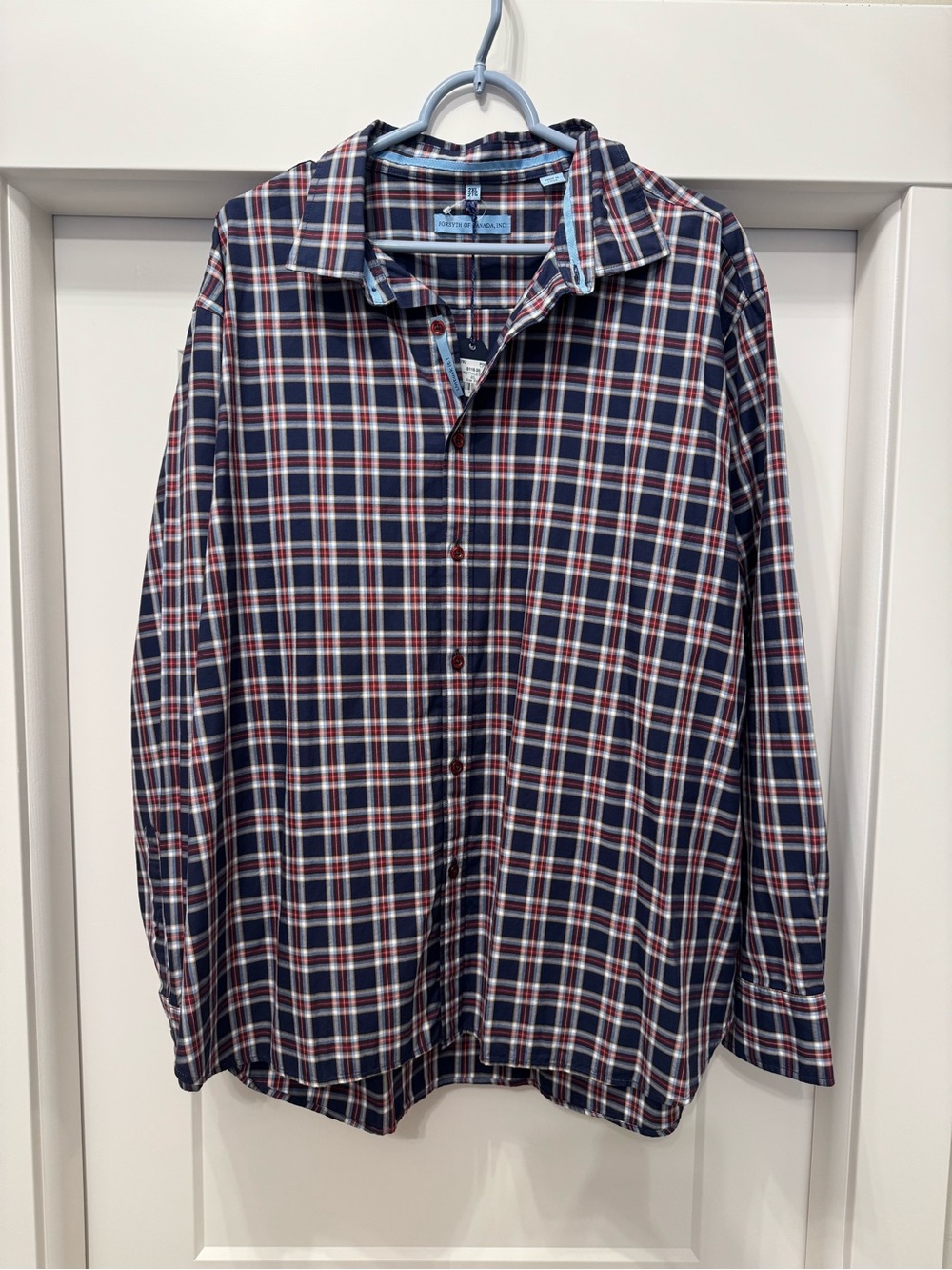 NWT - Men’s Forsyth of Canada Casual Dress Flannel - XXL - Blue/Red